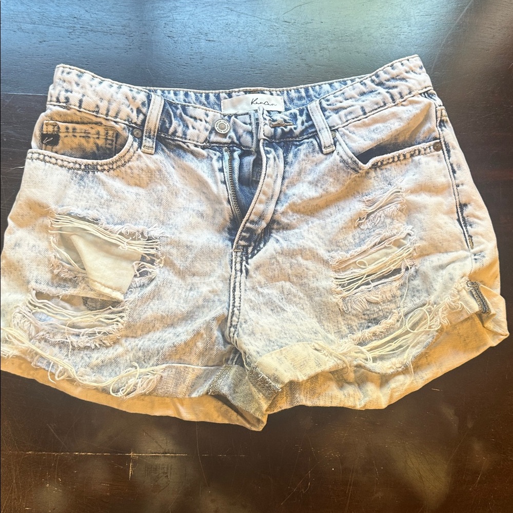 Distressed Denim Shorts